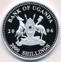 Uganda 2006. 2000Sh Ag "A labdarúgás halhatatlanjainak csarnoka - Portugália 2000-es évek / Lui...