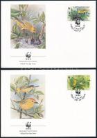 WWF Birds set on 4 FDC WWF: Aranyos lombjáró sor 4 db FDC-n