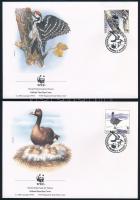 WWF Birds set on 4 FDC WWF: Madarak sor 4 db FDC-n