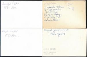 cca 1955-1997 14 db fotó a magyar jazz történetéből, egy részük hátulján feliratozva, köztük pecsétt...