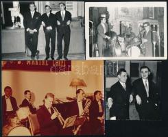 cca 1955-1997 14 db fotó a magyar jazz történetéből, egy részük hátulján feliratozva, köztük pecsétt...