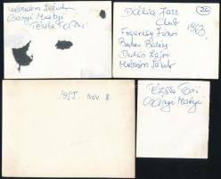 cca 1955-1997 14 db fotó a magyar jazz történetéből, egy részük hátulján feliratozva, köztük pecsétt...