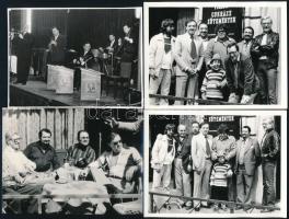 cca 1955-1997 14 db fotó a magyar jazz történetéből, egy részük hátulján feliratozva, köztük pecsétt...