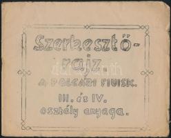 cca 1940 3 db régi rajzfüzet