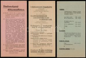 cca 1943 A Hajdúszoboszlói Gyógyfürdő képes ismertető prospektusa + 3 db szórólap