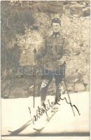 1918 Rozsnyó, K.u.K. Síoktató Parancsnokság oktatója / Skikur Kommando der 1. Armee / K.u.K. military skii course command. photo