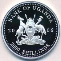 Uganda 2006. 2000Sh Ag "A labdarúgás halhatatlanjainak csarnoka - Belgium 1980-as évek / Eric G...