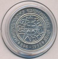 1996. Millecentenárium - Magyarország ezeregyszáz éves jelzett Ag emlékérem (6g/0.835/27mm) T:2