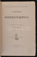 A magyar anekdotakincs. Thesaurus Anecdoton Hungarorum. Gyűjtötte és magyarázza Tóth Béla. Mühlbeck ...