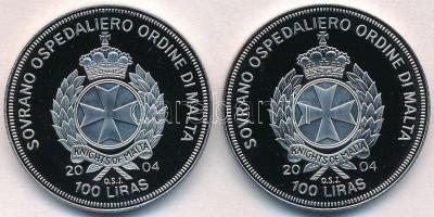 Máltai Lovagrend 2004. 100L Cu-Ni "Hollandia az EU-ban" + 2004. 100L Cu-Ni "Lettorszá...