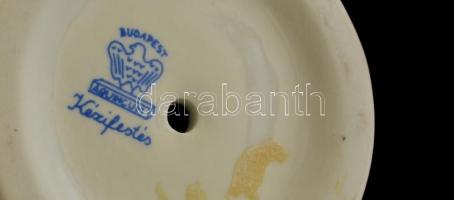 Aquincumi népviseletes lány, kézzel festett, jelzett, hibátlan, m:24 cm