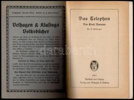 Niemann, Ernst: Das Telephon. Bielefeld, Leipzig, 1911, Verlag von Velhangen&Klasing. Kiadói pap...