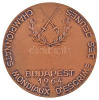 1964. "Magyar Vivó Szövetség  1914 / Championnats Mondiaux d'Escrime des Jeunes" Br d...