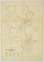 1941 Mosonmagyaróvár város térképe, 69x49 cm.