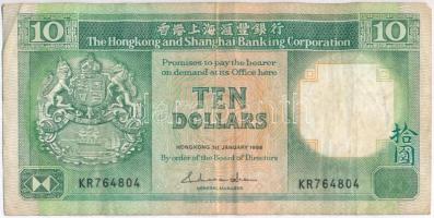 Hongkong 1986. 10$ T:III Hong Kong 1986. 10 Dollars C:F