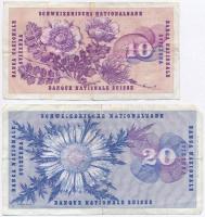 Svájc 1973. 10Fr + 20Fr T:III
Switzerland 1973. 10 Franken + 20 Franken C:F