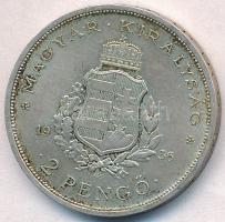 1936. 2P Ag "Liszt Ferenc" T:2 patina, kis ph. 
Adamo P7.3