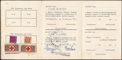 cca 1920-1950 3 érdekes igazolvány: fényképes zenész igazolvány, vöröskeresztes és utazási