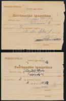 1950 Terménybeadási és gabonalap + 2db zsírbeadási igazolólap