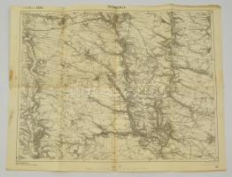 1913 Trembowla és környékének katonai térképe, 1.75.000, 42x53 cm./ 1913 Military map of Trembowla, 1.75.000, 42x53 cm.