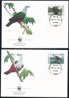 WWF Madarak 4 FDC-n WWF Birds 4 FDC