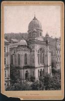 cca 1890 Carlsbad zsinagóga / Synagogue 12x16 cm