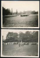 cca 1930 Horthy Miklós kormányzó a Ludovikán tisztavatási ünnepségen 4 db fotó 18x12 cm