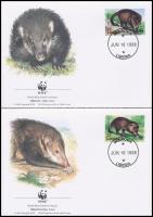 WWF: Libériai manguszta 4 db FDC WWF Liberian mangusts 4 FDC