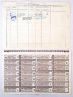 Görögország / Athén 1962. "Görög Nemzeti Bank" részvényelismervénye 10db részvényről, szel...