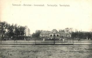 Temesvár, Timisoara; Innerestadt, Tennisplatz / Belváros, teniszpálya, teniszezők / tennis court, tennis players