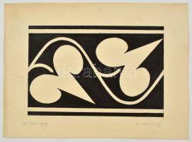 Henri Helbig (?-?): Minta 1909. Tus, papír, jelzett, 19,5×29 cm