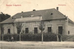 Ógyalla, Stara Dala, Hurbanovo; Községháza, az ógyallai fogy. szövetkezet kiadása / town hall (ragasztónyom / glue mark)