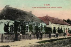 Ógyalla, Stara Dala, Hurbanovo; Fő utca, takarékpénztár, járási állatorvosi épület, L. H. Pannonia kiadása / main street, savings bank, district veterinary office (ragasztónyom / glue mark)