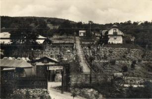 Budapest XII. Farkasvölgy, Gruber Emil Ördögorom csárdája az 59. sz. villamos végállomásnál, kerthelyiség, Hafa kiadása