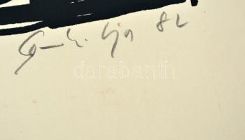 Olvashatatlan jelzéssel: Tokaj. Linó, papír, 22×39 cm