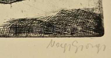 Hegyi György (1922-2001): Lőkiképzés (Pestmegyei munkásőreink életéből). Rézkarc, papír, jelzett, 24...