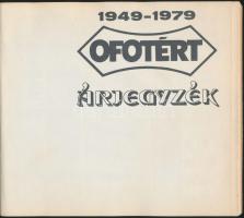 1979 Ofotért 30 árjegyzék, papírkötésben, jó állapotban