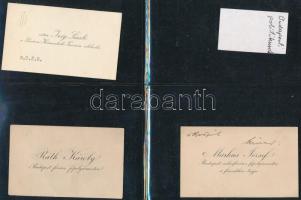 cca 1900-1930 Budapesti és országos politikusok névjegykártyái. Összesen 8 darab, többen saját kezű ...
