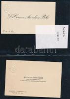cca 1890-1930 13 db nemesi névjegykártya, mindegyiken dombornyomott nemesi címerekkel, több kézírással