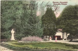 Pöstyén, Piestany; park, Erzsébet királyné szobor / park, statue (fl)