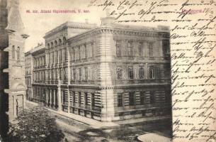 Budapest V. Markó utca, M. kir. állami főgimnázium (ázott sarok / wet corner)