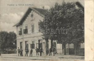 Nova Kapela, Nove Kapele (Batrina); Bahnhof / vasútállomás / railway station / kolodvor (fl)