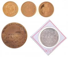 5db-os vegyes külföldi emlékérem és emlékérme tétel, közte Belgium 1987. 5E Ag "A Római Szerződ...