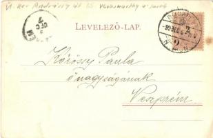 1899 Budapest VI. Andrássy út, Erzsébet női iskola, Edgar Schmidt kiadása (EK)