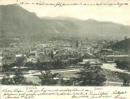 Brassó, Kronstadt, Brasov; látkép, kinyitható képeslap / panorama view. H. Zeidners folding postcard