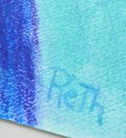 Réth jelzéssel: Kompozíció. Pasztell, papír, 42×58 cm