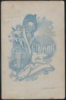 1890-1910 Gyermekportré, keményhátú fotó, kissé kopottas kartonnal, 16,5x10,5 cm