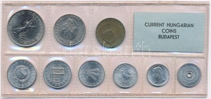 1975. 2f-10Ft (9xklf) érmés forgalmi sor fóliatokban T:1 patina Adamo FO8