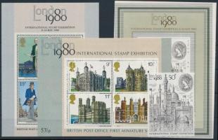 1978-1980 Stamp Day 3 blocks and 1 stamp, 1978-1980 Bélyegnap 3 klf blokk + 1 önálló érték