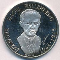 Bognár György (1944-) DN Raoul Wallenberg - Budapest 1944-1945 Ag emlékérem sérült dísztokban, sorszámozott tanúsítvánnyal (31,1g/0.999/42,5mm) T:PP karc